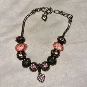 LongWay Bead Bracelet Hearts / Trollbead style